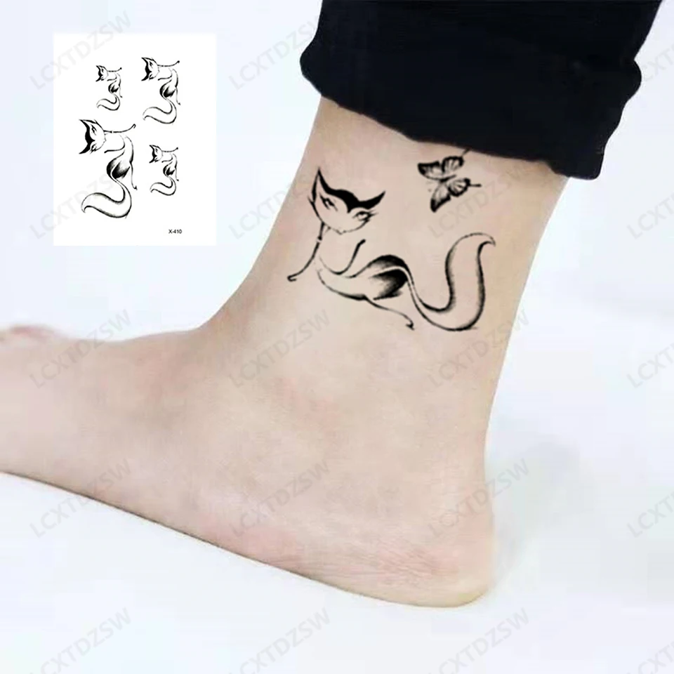 

Men And Women Temporary Tattoo Stickers, Sexy Fox Waterproof False Tattoos, Arms, Ankles, Legs, Small Size, Decorative Art