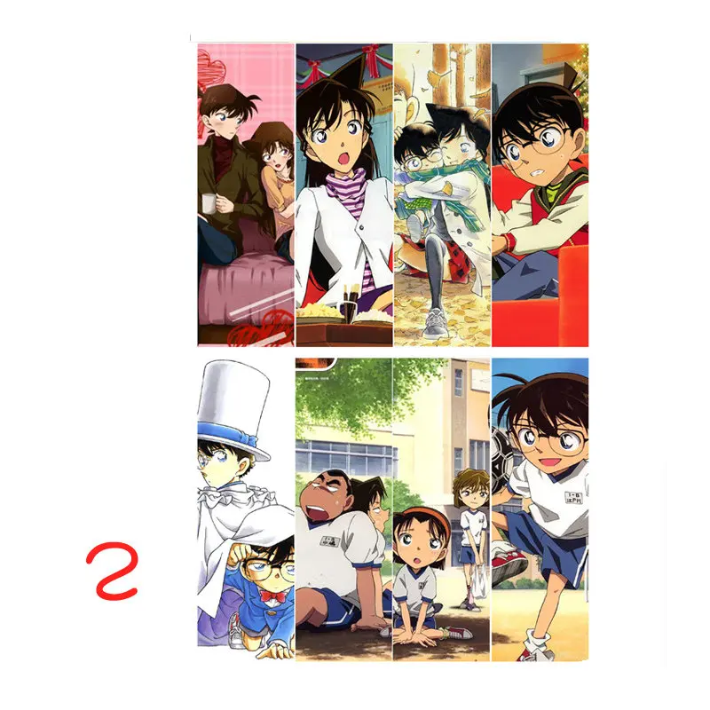 8 шт. прозрачная пластиковая вкладка из ПВХ для детектива Конана | Канцтовары