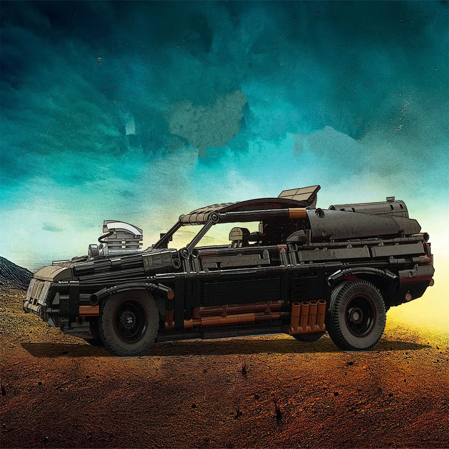 MOC-35846 черный перехватчик гонки RC механика автомобилей строительных блоков в