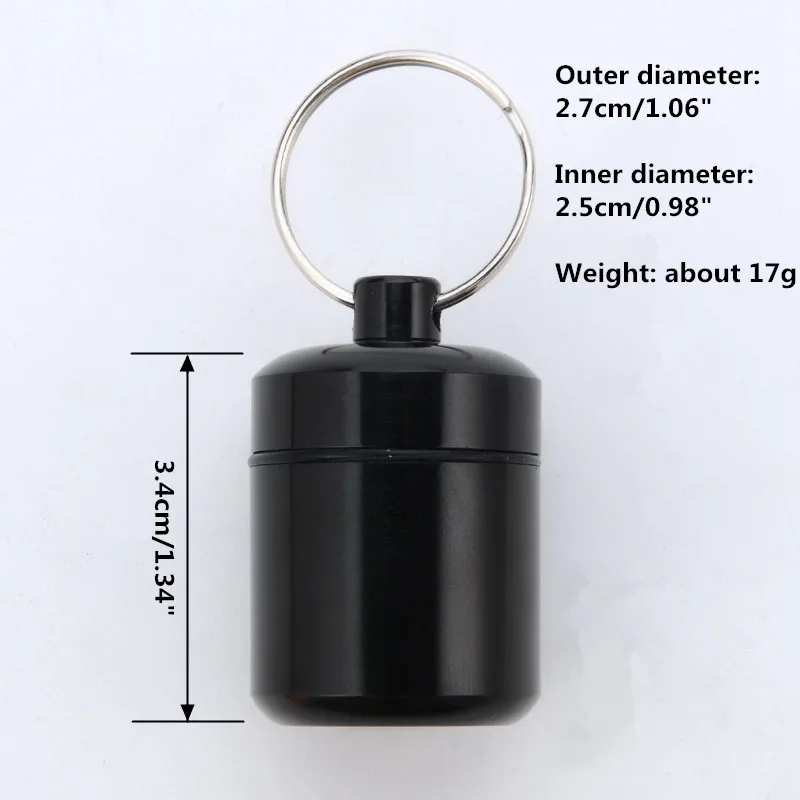 EDC Aluminum Alloy Waterproof Box Mini Portable Medicine Bottle Drug Container | Спорт и развлечения