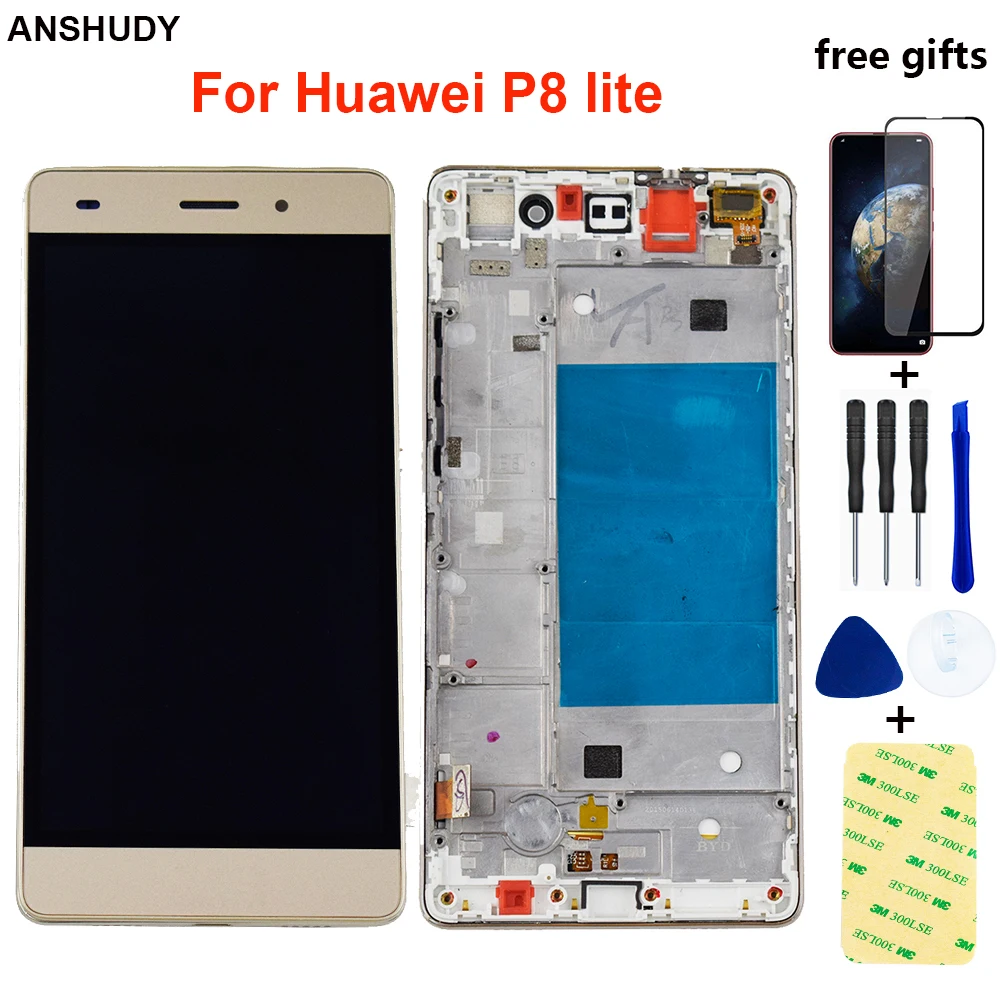 Черный/белый для huawei Ascend P8 lite сенсорный экран дигитайзер сенсорная панель стекло