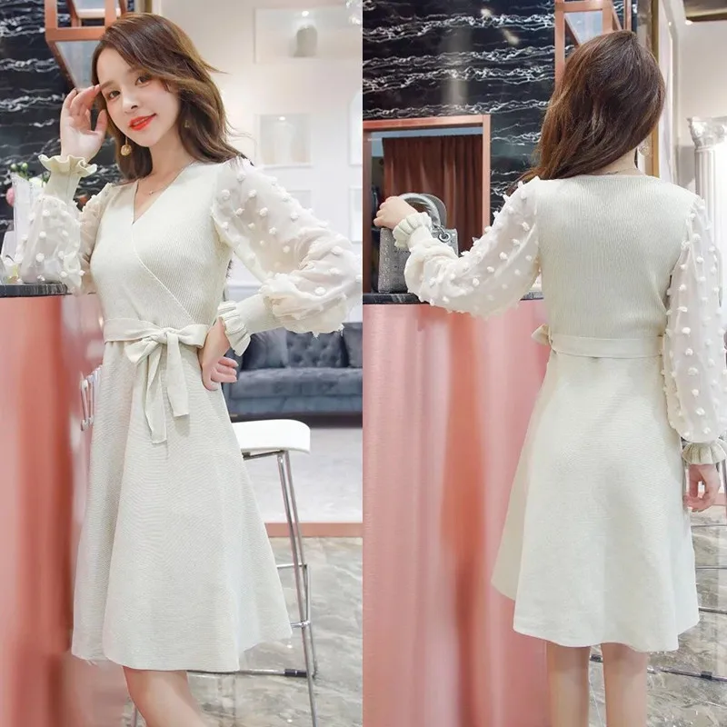 Повседневное платье для беременных Одежда трикотажное Хлопковое