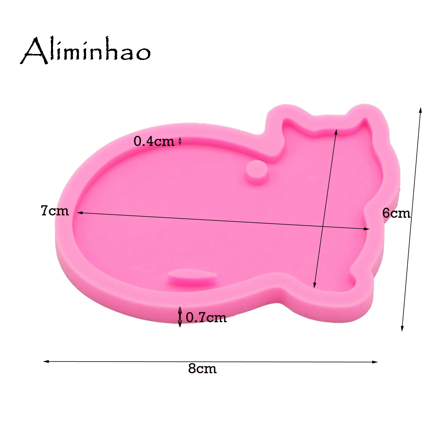 Блестящая форма DY0089 для брелоков в виде кошки подвеска из полимерной глины