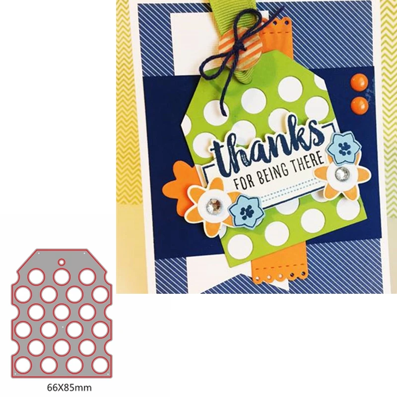 Декоративные штампы с узором в виде круглых точек для изготовления открыток