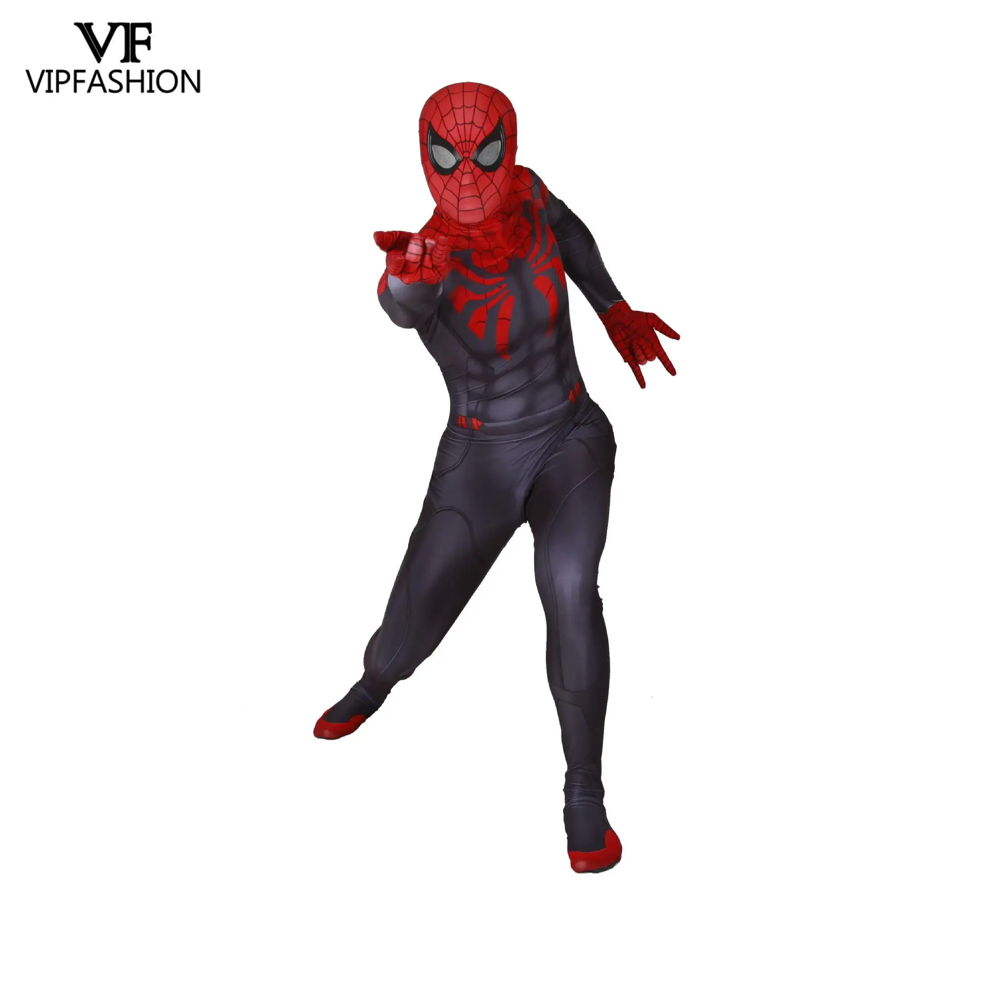 VIP модная новая Косплэй 3D костюмы черная паучиха-удивительный человек печатных
