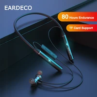 eardeco 80 hours playback bluetooth headphone with mic wireless earphones headphones bass sport headsets neckband stereo tf card