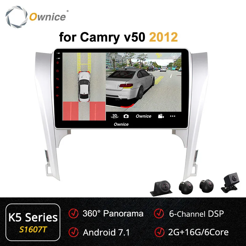Owice Android DVD gps Navi для Toyota Camry 40 v50 v55 2007 2008 2009 2010 2011 2012 2013 стерео бортовой компьютер радио ПК - Цвет: S1607 K5