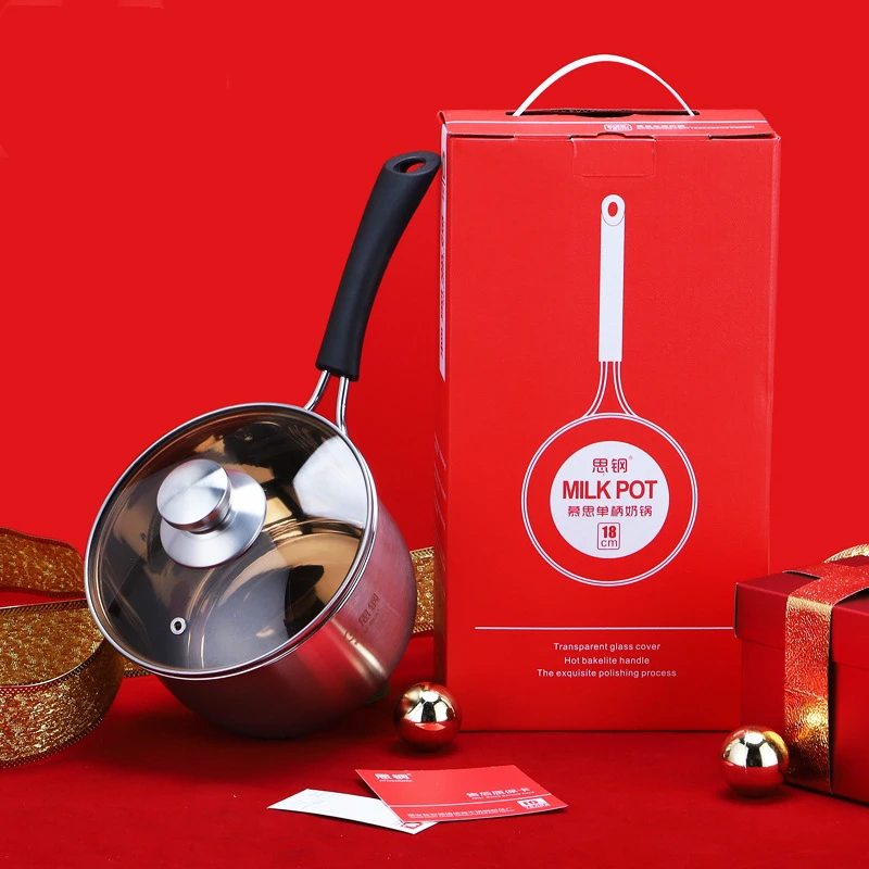 18 см Кастрюля для подогрева молока из нержавеющей стали кастрюля выпечки