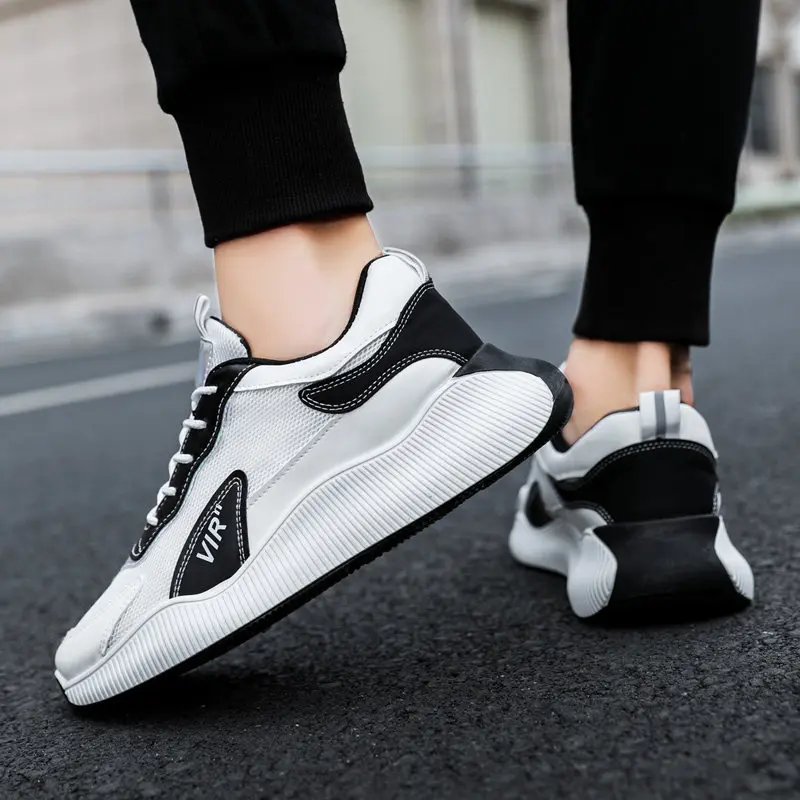 

2021 Summer Splcing Low Men's Sneakers Casual Platform Shoes Men Trainers Breathable Mesh Male Designer Shoes hommes chaussures