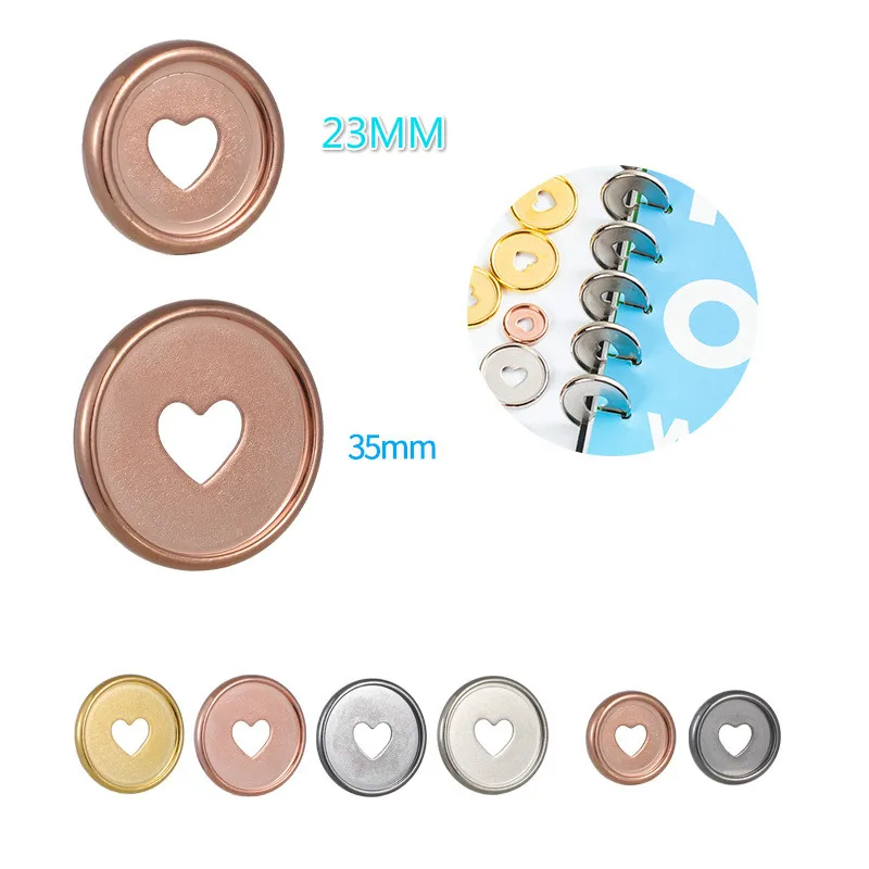 

23MM 35MM Binding Disc Notebook Mushroom Hole Button 360 Degree Flip Love Button Paper Plastic Disc Clip Office&School