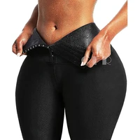 high waisted women sweat sauna pants body shaper slimming pants tummy control waist trainer fitness leggings workout suits