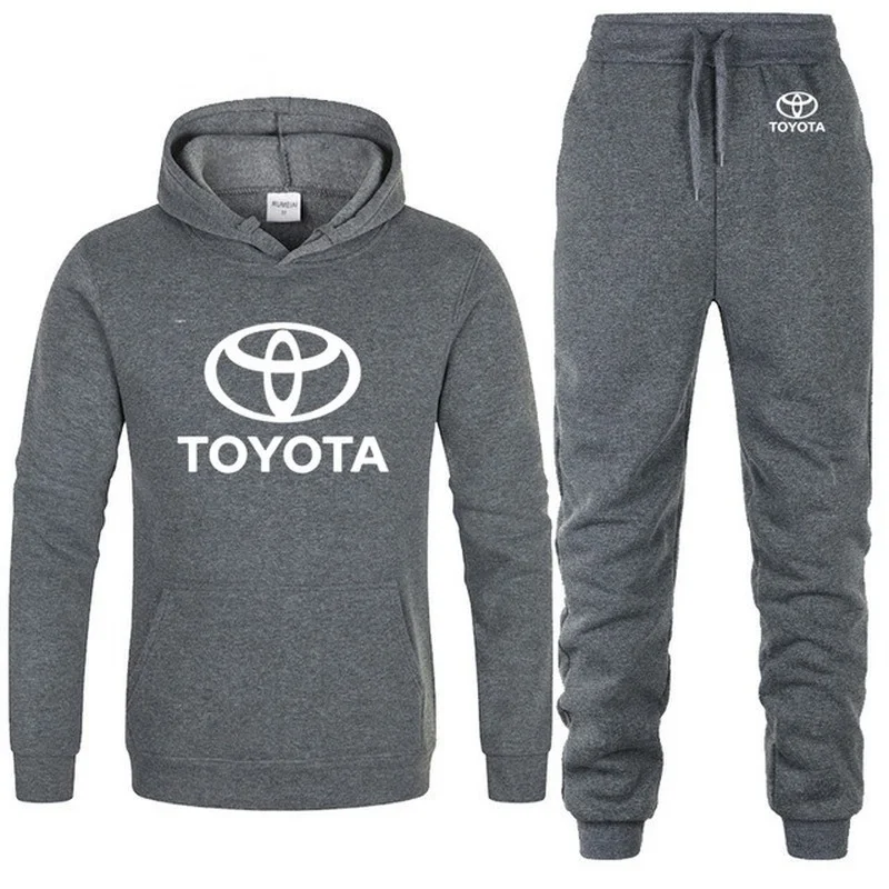 

Hoodies Men for Toyota Logo Printed unisex Sweatshirt Fashion Men Hoodie hip hop harajuku Casual Fleece Hoodies Pants Suit 2Pcs