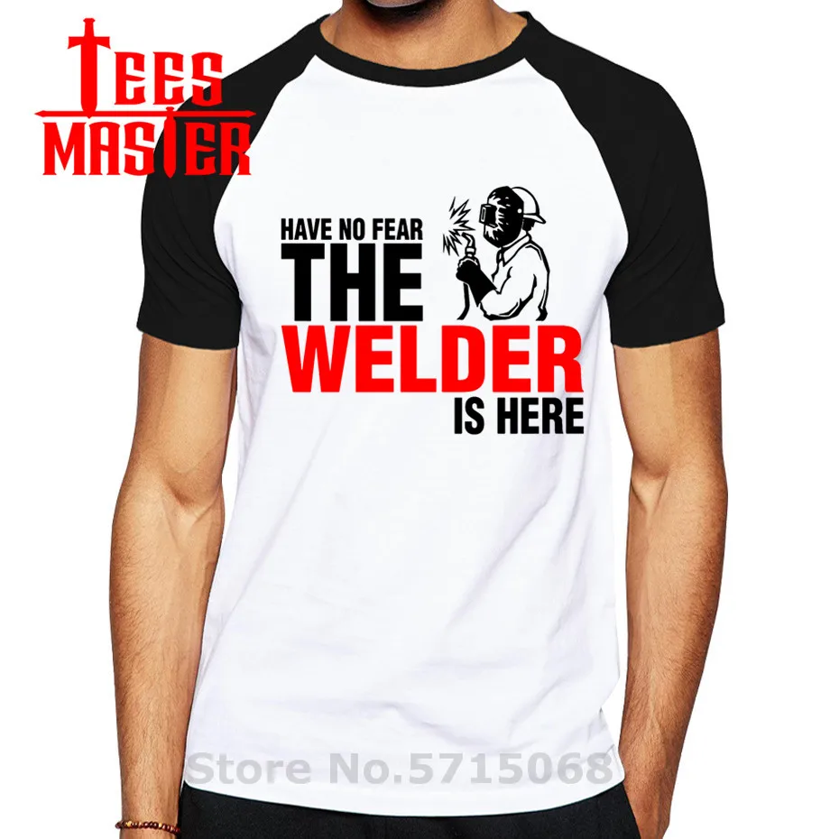 Не бойтесь сварщик здесь Футболка 100% хлопка изготовленные на заказ с коротким
