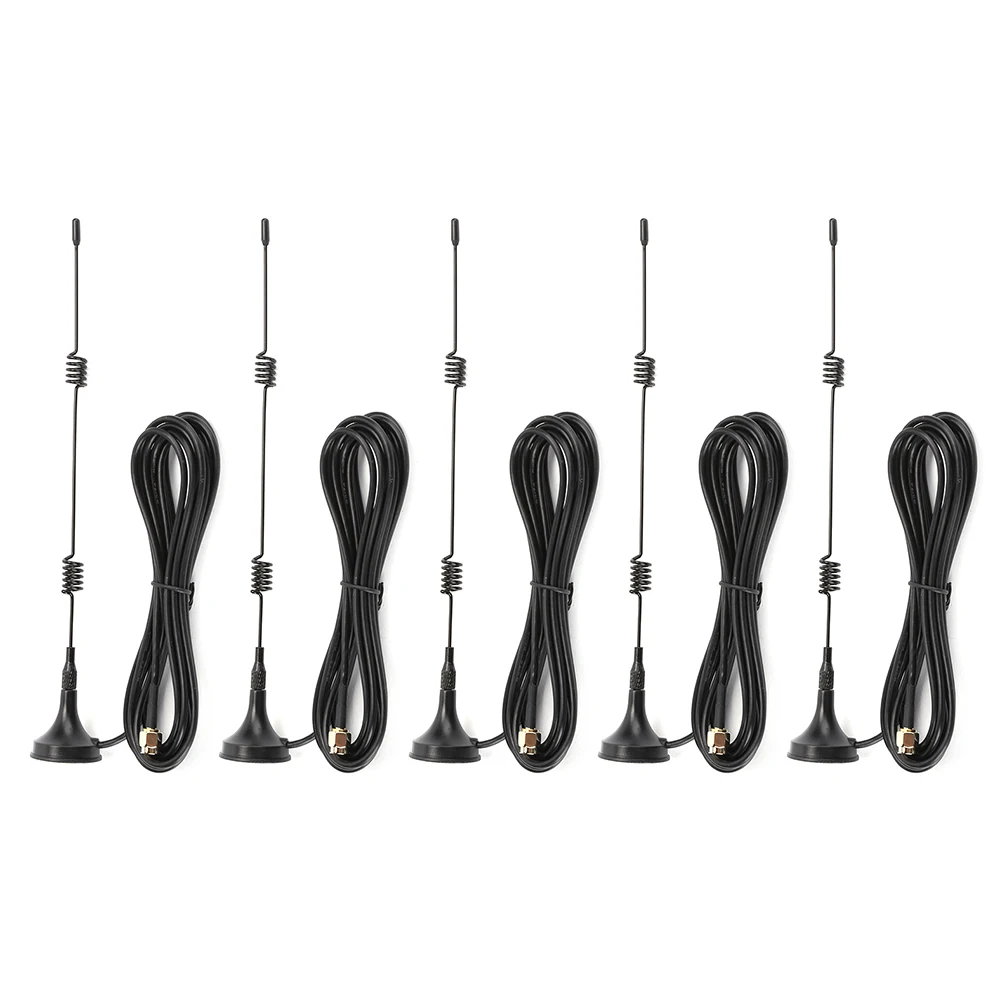 

5PCS SMA‑M 2.4G Antenna with Router Magnetic Base External Extension for YAESU VX‑3R