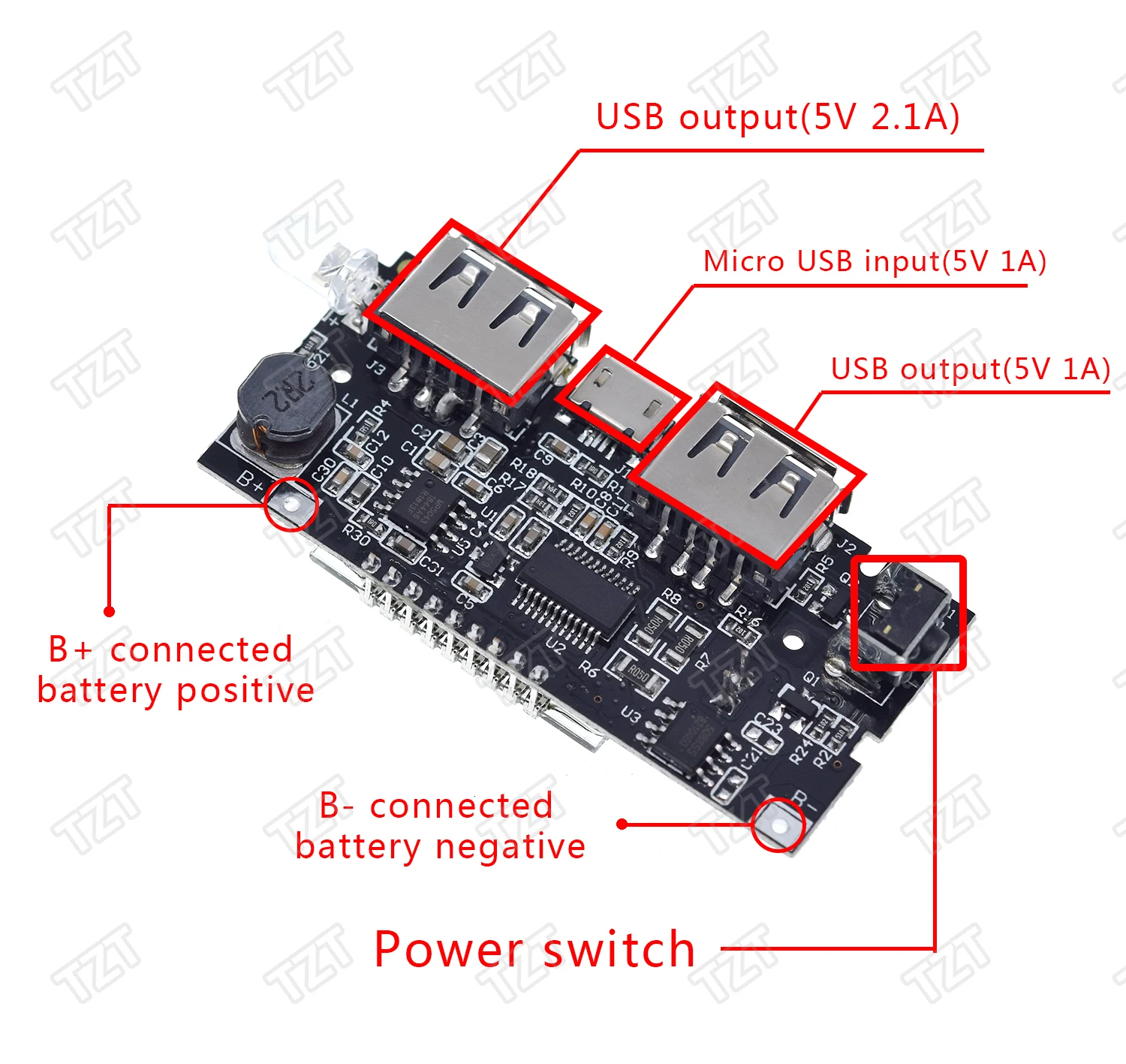 Двойной USB 18650 Батарея Зарядное устройство PCB Мощность модуль 5V 1A 2.1A мобильный Мощность банка аксессуары для телефона DIY светодиодный ЖК-дисплей зарядная Модульная плата