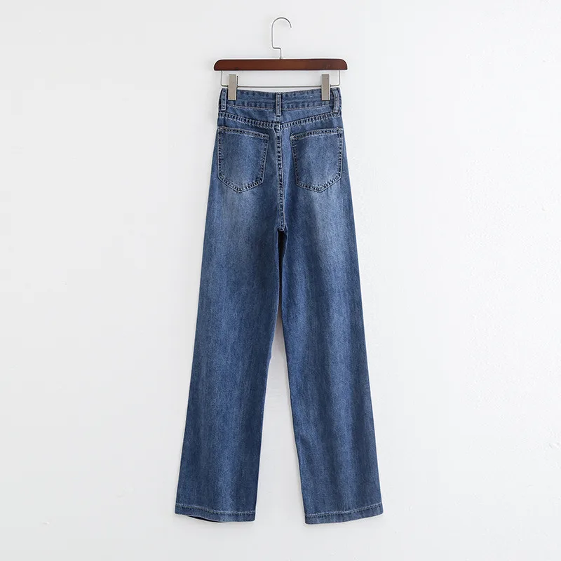 OMIKRON винтажные Женские джинсы-бойфренды для женщин и мам с высокой талией синие