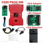 CGDI Prog MB для Benz, поддержка всех ключей, потерянный ключ, самый быстрый дополнительный ключ с адаптером ELV, симулятором и адаптером переменного тока, EIS ELV оригинальный CGDI для Benz
