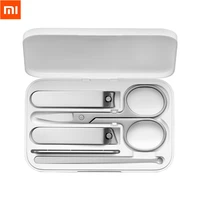 xiaomi mijia nail clipper set 5pcs stainless manicure pedicure nail clipper cutter nail file ear pick professional beauty tools