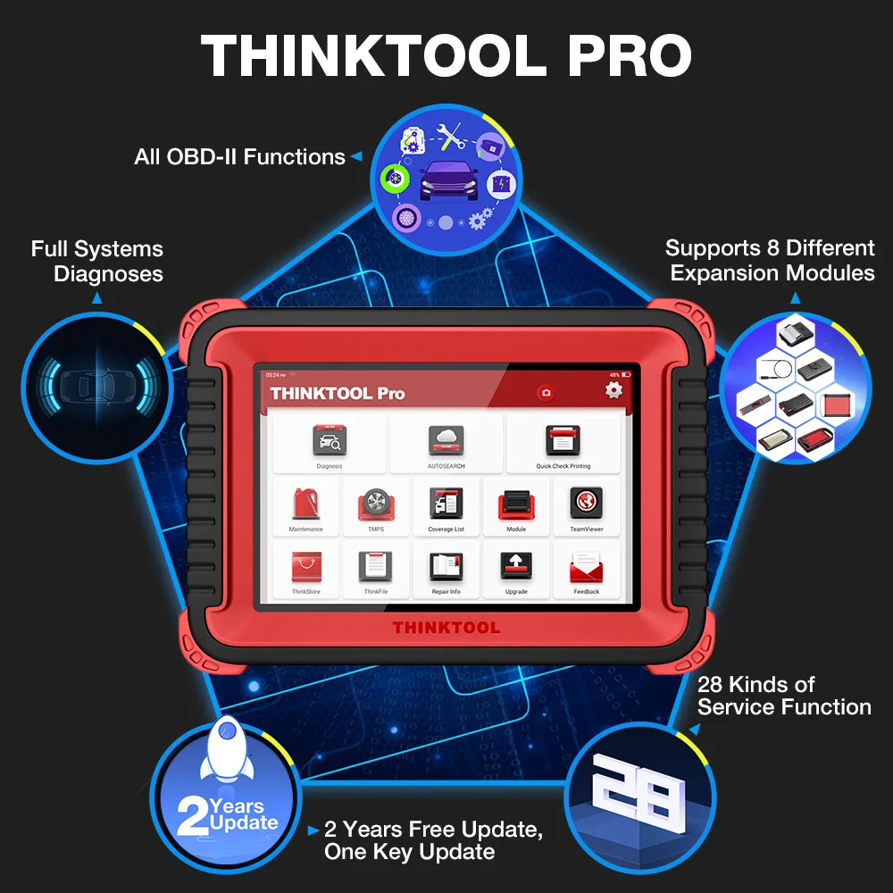 Сканер Thinkcar Thinktool Pro OBD2 профессиональный полносистемный диагностический