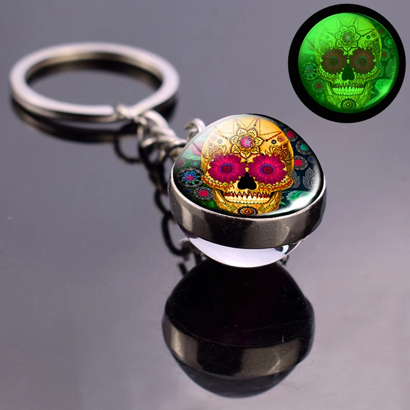 Светится в темноте брелок со светящимся черепом украшение для творчества