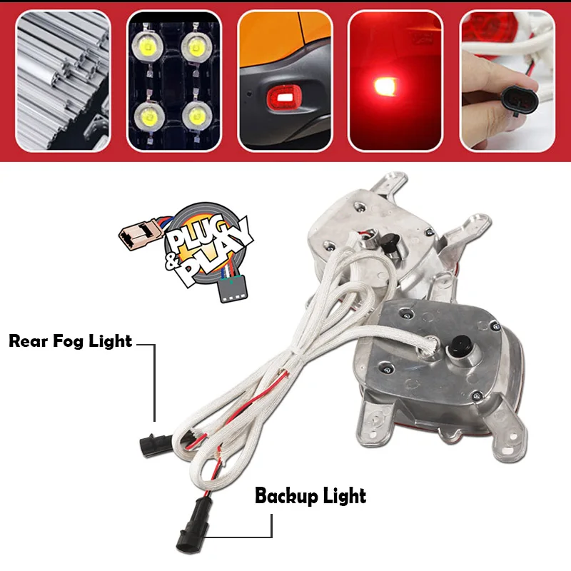IJDM 3D оптический Красный Светодиодный отражатель заднего бампера задние