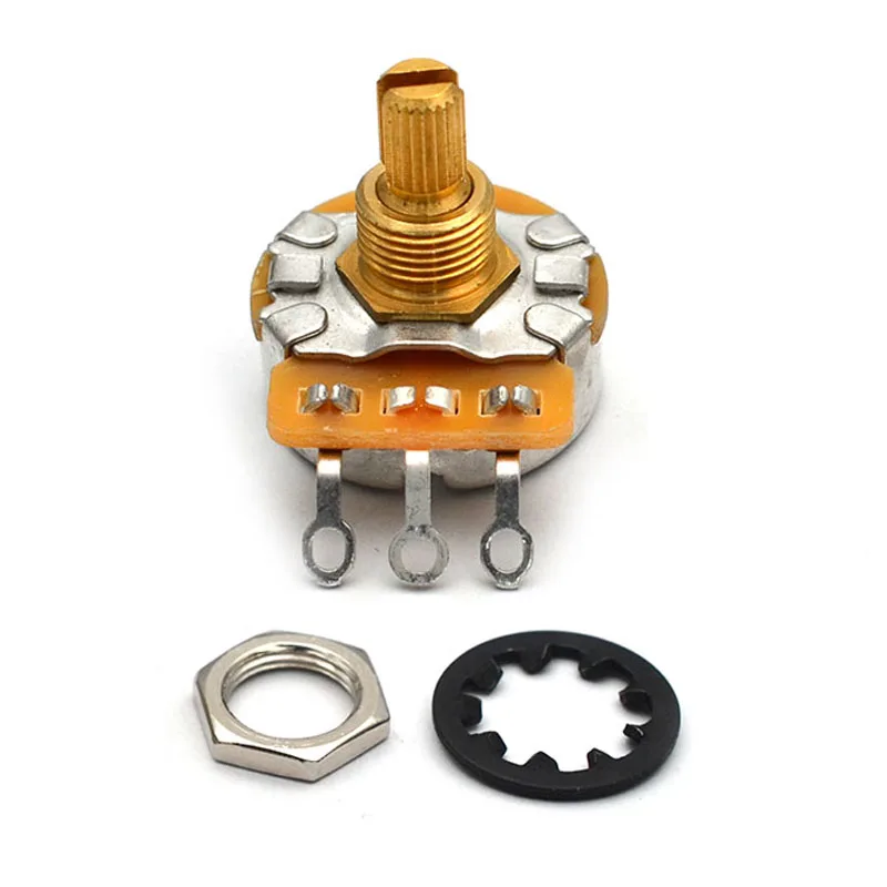 cts töpfe melden sie eine oder linear 250k500k messingaluminium welle volumen ton potentiometer für elektrische gitarren free global shipp