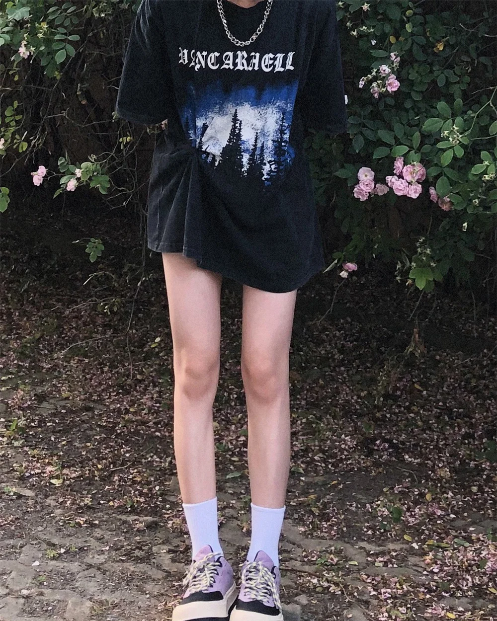 Крутая газовая футболка летняя свободная Универсальная в стиле бойфренда с