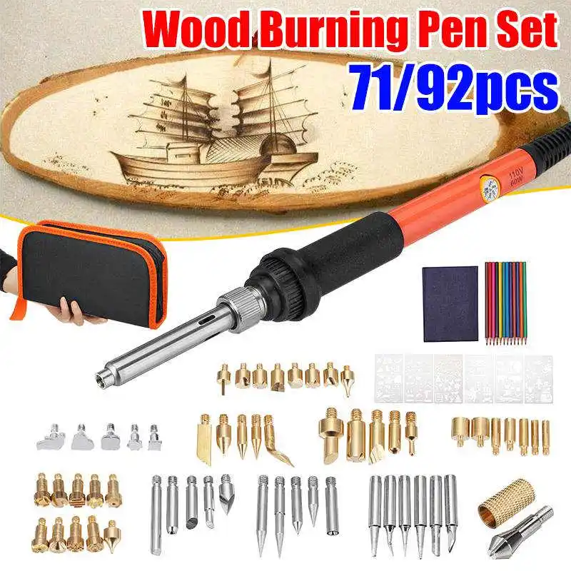 71/92 шт. 60 Вт Профессиональный Температура регулируемый деревянный комплект для