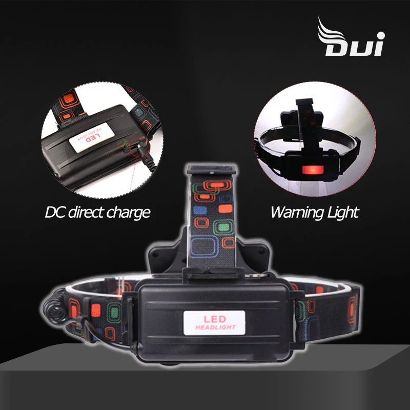 DUI XML T6 + COB светодиодный 3 Мощный налобный фонарь перезаряжаемая фара 18650