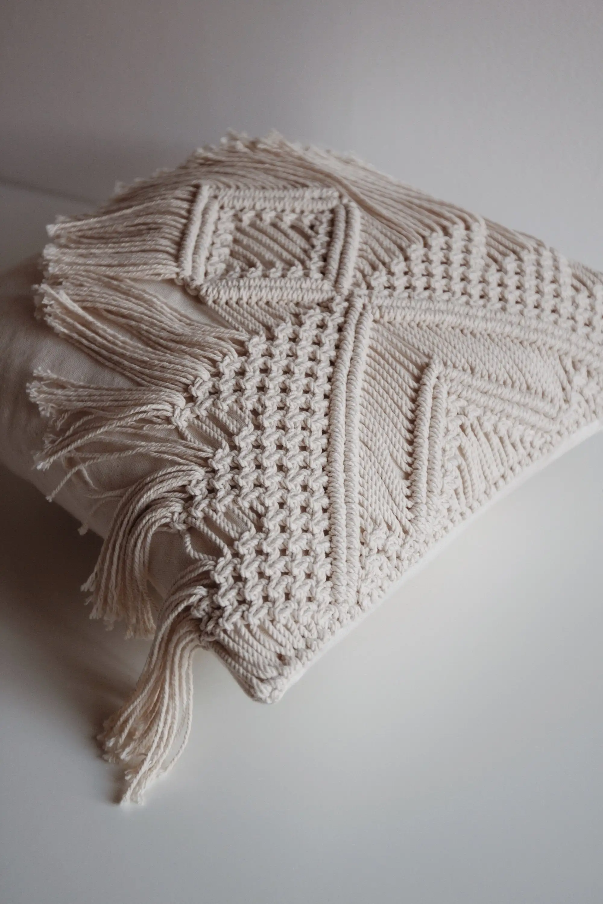 Наволочка для подушки макраме наволочка ручной работы Индивидуальный размер и