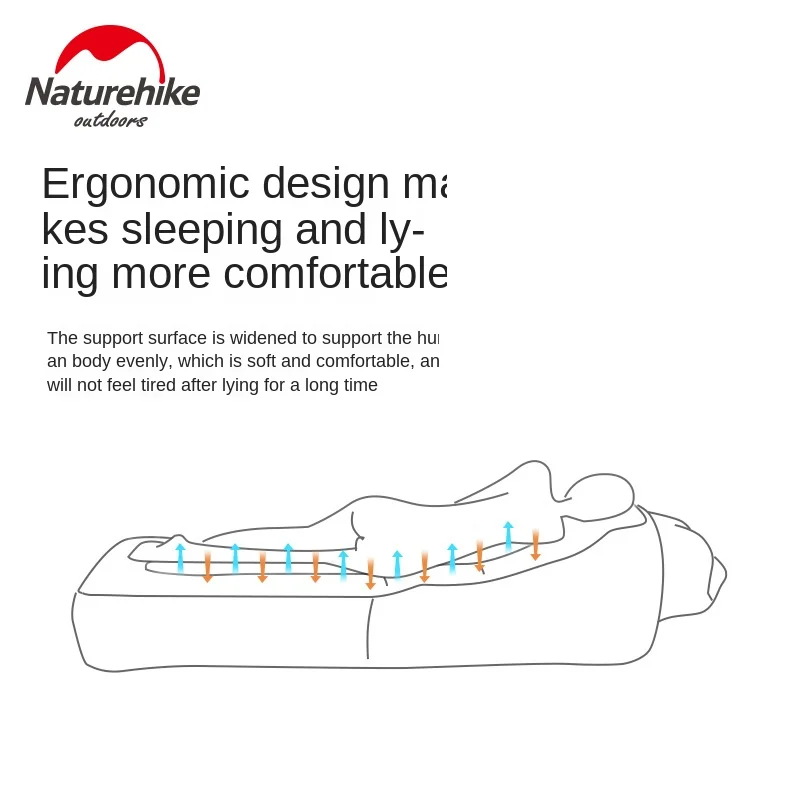 구매 네이처하이크 성인 더블 레이어 풍선 소파 침대 점심 휴식 비치 휴대용 접는 게으른 에어 쿠션 의자 침낭