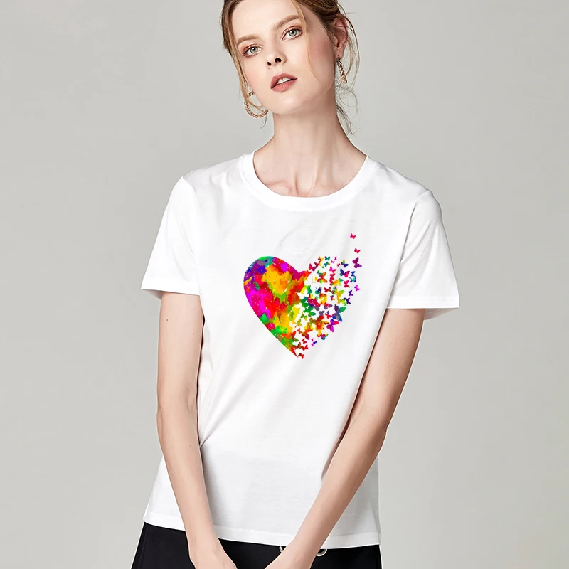 Термотрансферные Мультяшные нашивки сделай сам в форме сердца для одежды