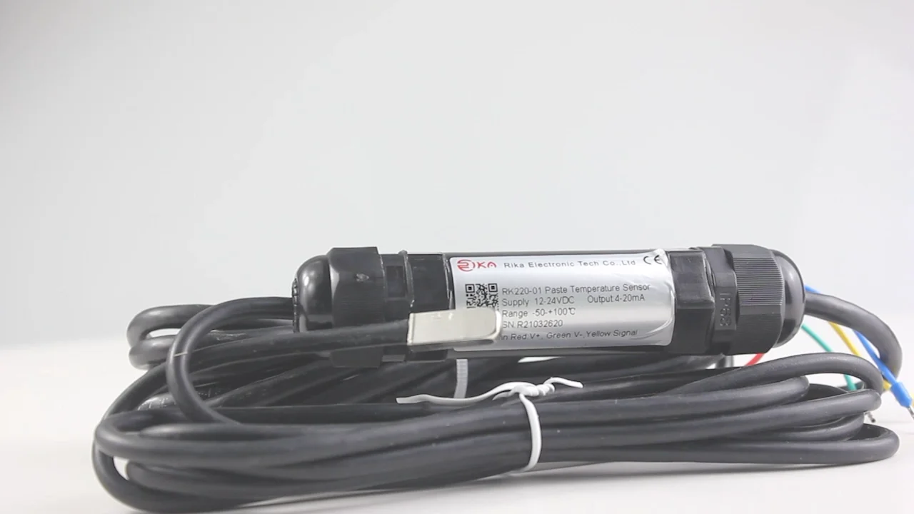 

RIKA RK220-01 4-20mA 0-5V RS485 Output Paste Type Adhensive Temperature Sensor for Photovoltaic Weather Station