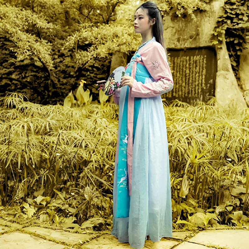 Hanfu костюм для китайских танцев, традиционный Древний китайский костюм для женщин, народное платье, праздничная одежда для выступлений - Цвет: Style 6