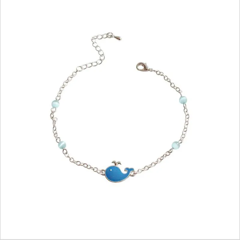 Creative Lovely Water Spray Whale  Bracelet Women's Charm Fashion Bracelet Daily Jewelry Accessories