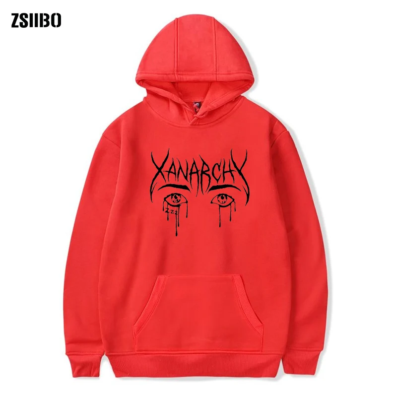 Lil xan xanarchia толстовки для мужчин и свитшоты Осень Хип Хоп Мужчин s пуловер худи Харадзюку модная уличная женская одежда DIYWGWY06