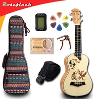 23 inch ukulele mini hawaii guitar tuner bag strings strap picks capo for kid gift electric guitar uke music concert uk2319b