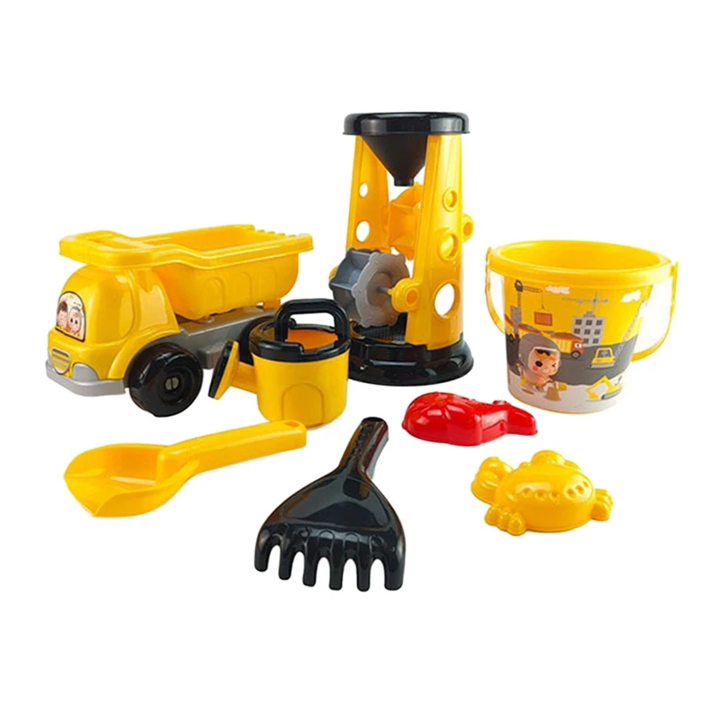 

Пляжная игрушка, набор пляжных игрушек из песка, детский игровой набор, уличная песочница, игрушки с водяным колесом, Пляжная багги-ведро с п...