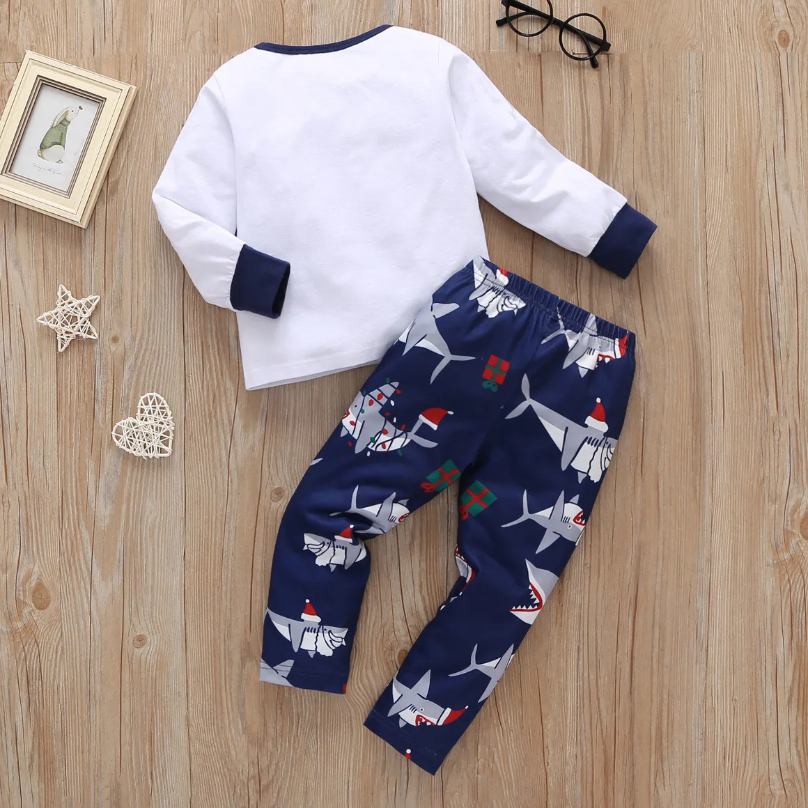 Рождественская Пижама детская одежда для маленьких девочек и мальчиков зимняя с