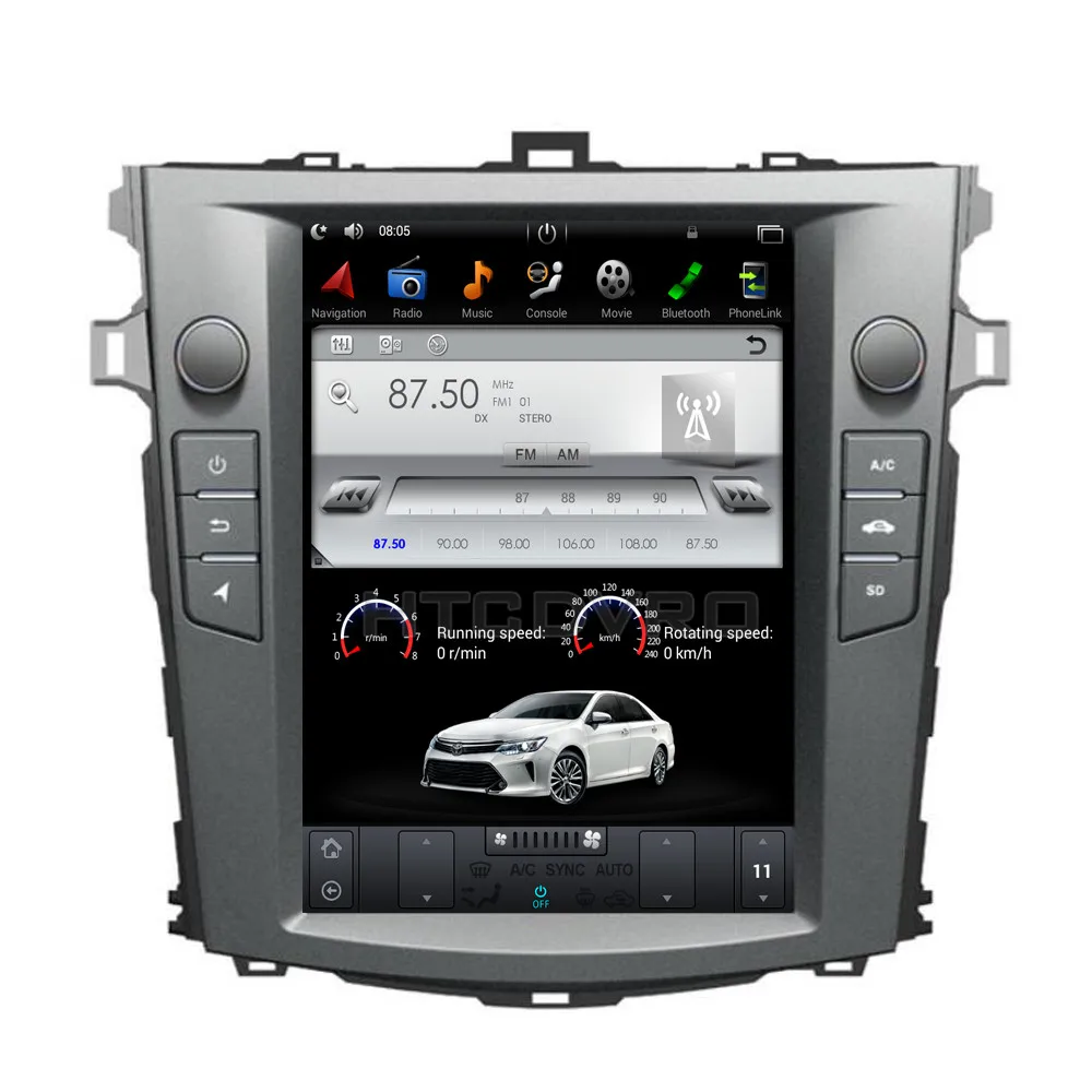 YMODVHT 10 4 дюйма Telsa стиль вертикальный экран четырехъядерный Android 7 1 2 Гб RAM