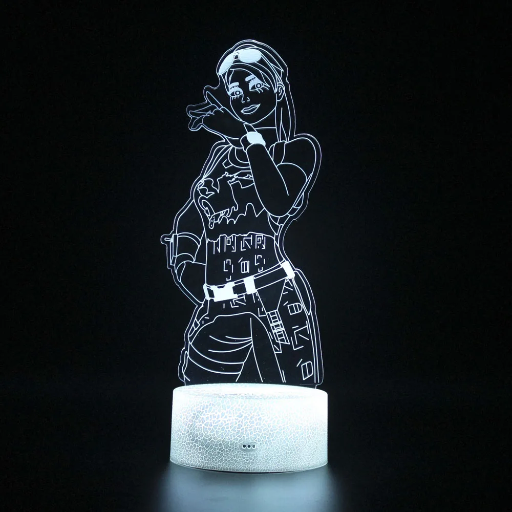 Новый боевой рояль игровой светильник 3D лампа для сна Иллюзия детский Ночной с