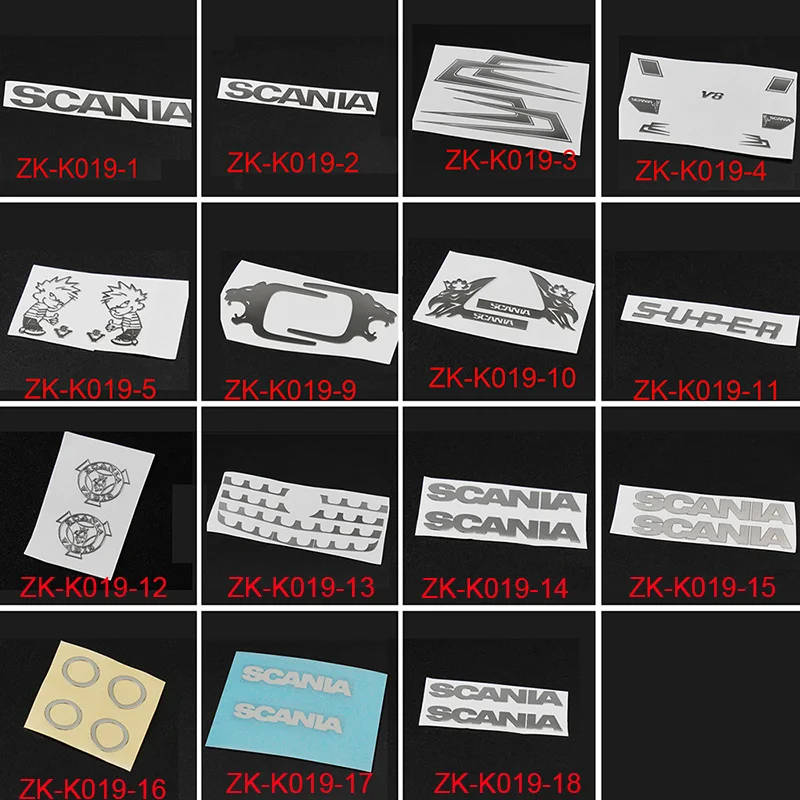 

LESU Stickers for 1/14 Tamiya Scania DIY RC Tractor Truck Remote Control Car Parts Toys for Boys Christmas Gifts