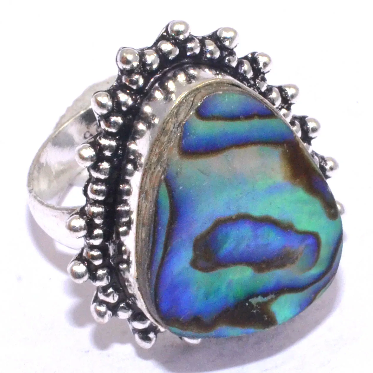 Кольцо из натуральной ракушки Абалон серебряное кольцо с покрытием меди подарок