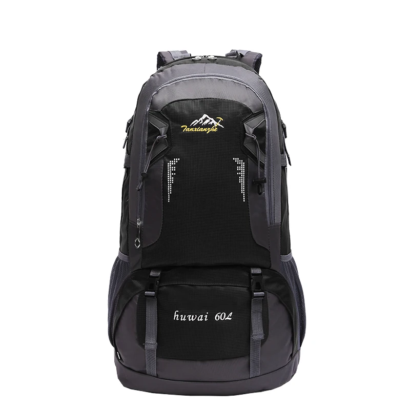 black 60L многофункциональные сумки для кемпинга, прочный рюкзак для альпинизма, мужской женский рюкзак для путешествий, альпинизма, спортивная сумка - Цвет: black