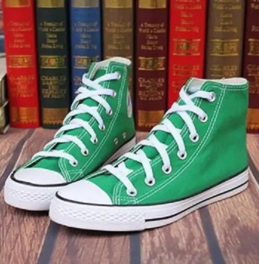 Новинка года; женские классические повседневные парусиновые туфли Allstars; модные кроссовки; обувь для скейтбординга - Цвет: high green