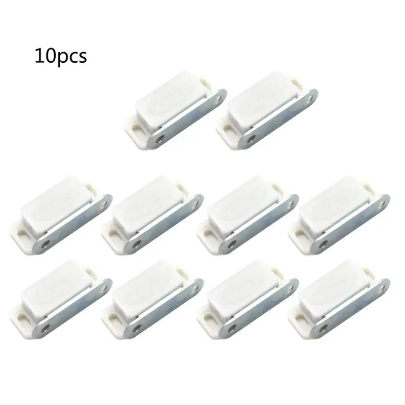 10Pcs Mini Plastic Cabinet Magnetic Catch Lock Latch Door Shutter Stopper Damper Buffers for Home Kitchen Furniture Cupboard |