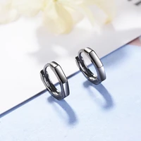 new fashion polygonal hoop earrings simple style smooth huggies blackwhite charming hoops piercing earring jewelry best gifts