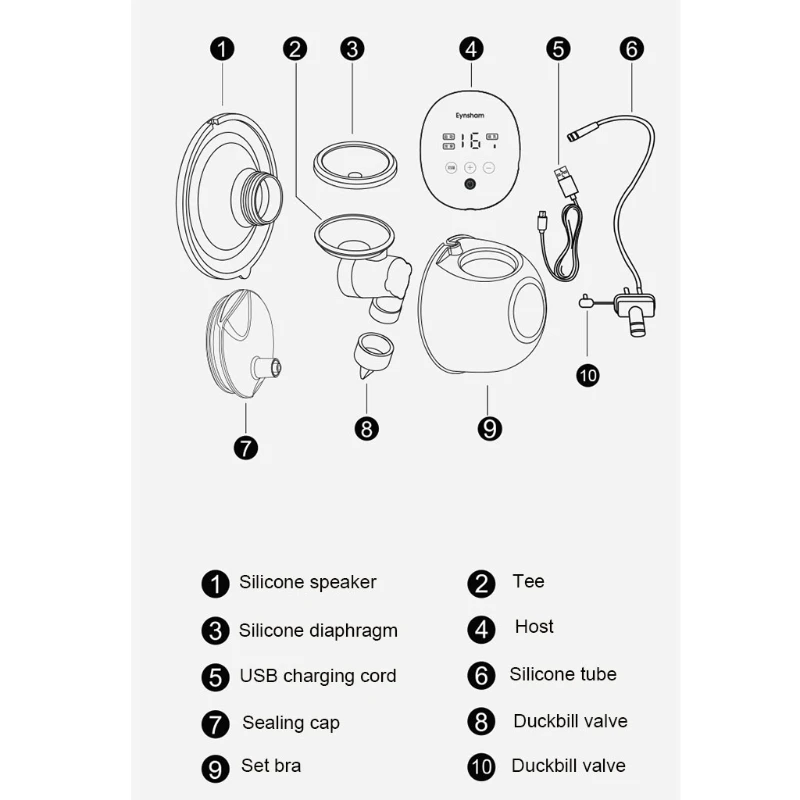 

40JC Electric Automatic Wearable Double Breast Pump Portable Baby Nipple Silence Suction Cup Feeding Milk Bottles Charging