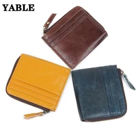 small genuine leather wallet coin purse coin bag genuine leather coin purse rfid card holder