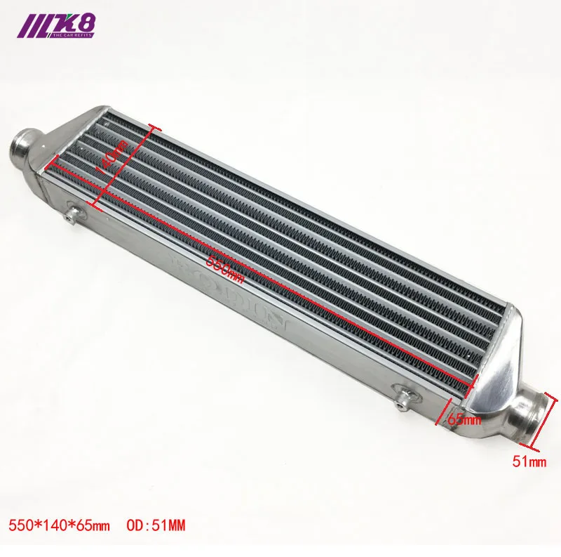 

Front Mount intercooler 550*140*65mm Universal Turbo Intercooler bar&plate OD=51mm RODIN